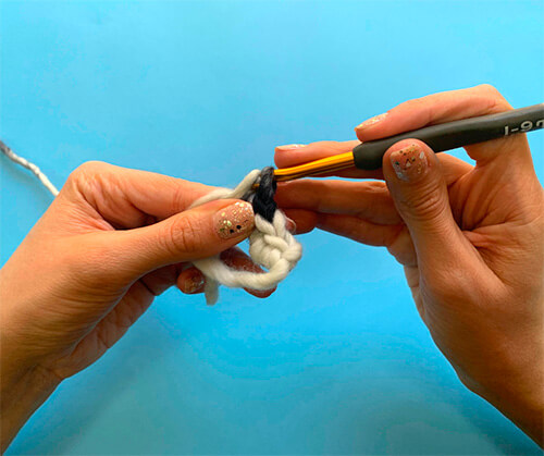 Circulo magico en chochet - paso10