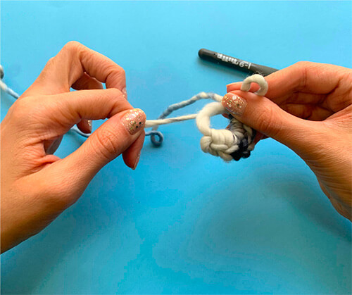 Circulo magico en chochet - paso11