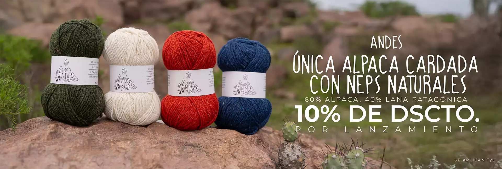 Andes, Nueva calidad 60% Alpaca, 40% Lana Patagónica