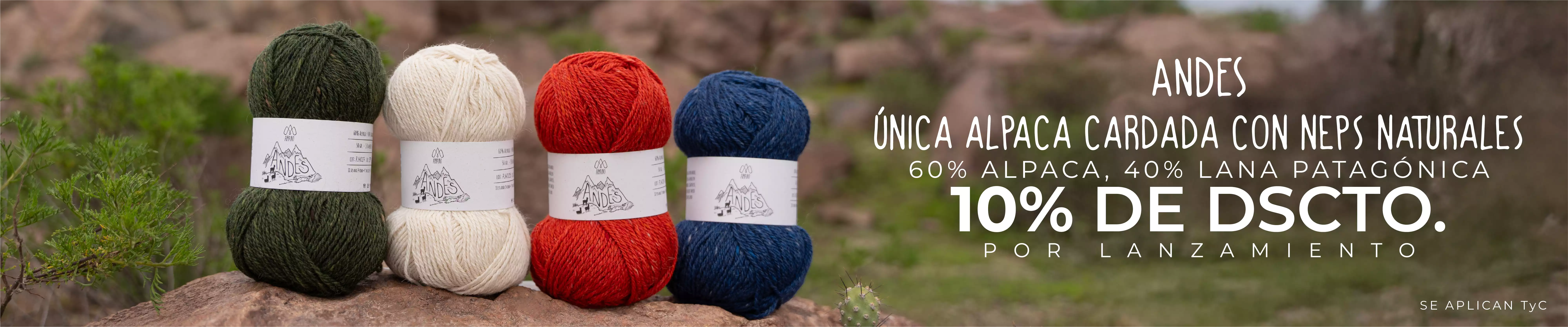 Andes, Nueva calidad 60% Alpaca, 40% Lana Patagónica