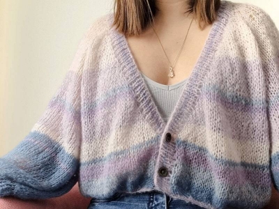 Cardigan hecho con Uma
